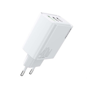 Зарядное устройство Wekome WP-U63 Flash Charge Series Fast Charger 40W(A+C+C) (EU) [White]