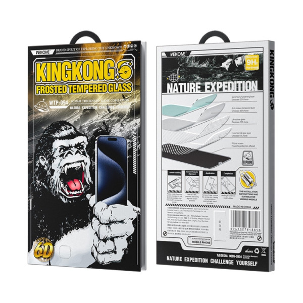 Sticla protectoare Wekome WTP-094 Kingkong 6D Curved Screen Protector (Matte) Iphone 16 Pro Max [Black]