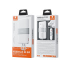 Power Bank Wekome WP-55 Cabled Super Fast Charging 22.5W (10000mAh) [White]