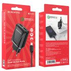 Incarcator de retea Borofone BA54A Wide road + Cablu Micro USB (QC3.0) [Black]