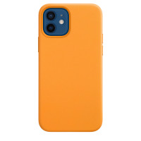 Husa Screen Geeks Leather Apple iPhone 12 [Orange]