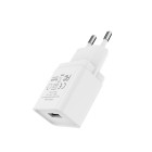 Incarcator de retea Borofone BA19A Nimble + Cablu Micro USB (1A) [White]