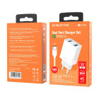 Incarcator de retea Borofone BA39A Speedway + Cablu Type-C (QC3.0) [White]