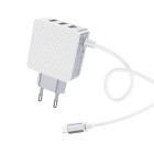 Зарядное устройство Borofone BA42A Joyful + Кабель Micro USB (2.4A) [White]