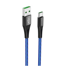 Cablu Borofone BU13 Craft 5A Type-C (1.2m) [Blue]