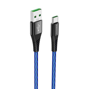Cablu Borofone BU13 Craft 5A Type-C (1.2m) [Blue]