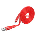 Кабель Borofone BU18 Crown Food Grade Silicone Type-C (1.2м) [Red]