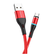 Cablu Borofone BU16 Skill Magnetic Micro USB (1.2m) [Red]