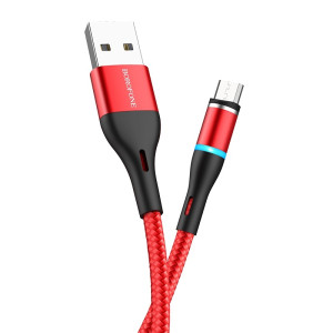 Кабель Borofone BU16 Skill Magnetic Micro USB (1.2м) [Red]