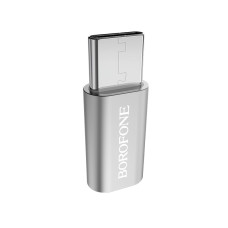 Adapter Borofone BV4 Micro-USB to Type-C [Silver]