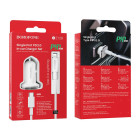 Incarcator auto Borofone BZ12B Lasting + Cablu Type-C to Lightning (PD3.0) [White]