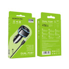 Incarcator auto Borofone BZ14 Max + Cablu Type-C (2.4A) [Black]