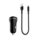 Авто-зарядка Borofone BZ2 Joyroad + Кабель Micro USB (2.4A) [Black]