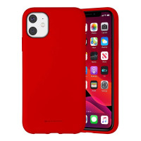 Husa Goospery Mercury Liquid Silicone Apple iPhone 12 [Red]