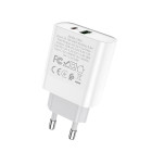 Incarcator de retea Hoco C80A Rapido + Cablu Type-C to Lightning (PD + QC3.0) [White]