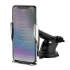 Suport auto Hoco S14 Surpass (Wireless Charger 15W) [Silver]