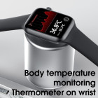 Fitness Watch Screen Geeks W46 (cu măsurarea temperaturii) [Black]