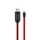 Кабель Hoco U29 LED Timing Lightning (1.2м) [Black-Red]