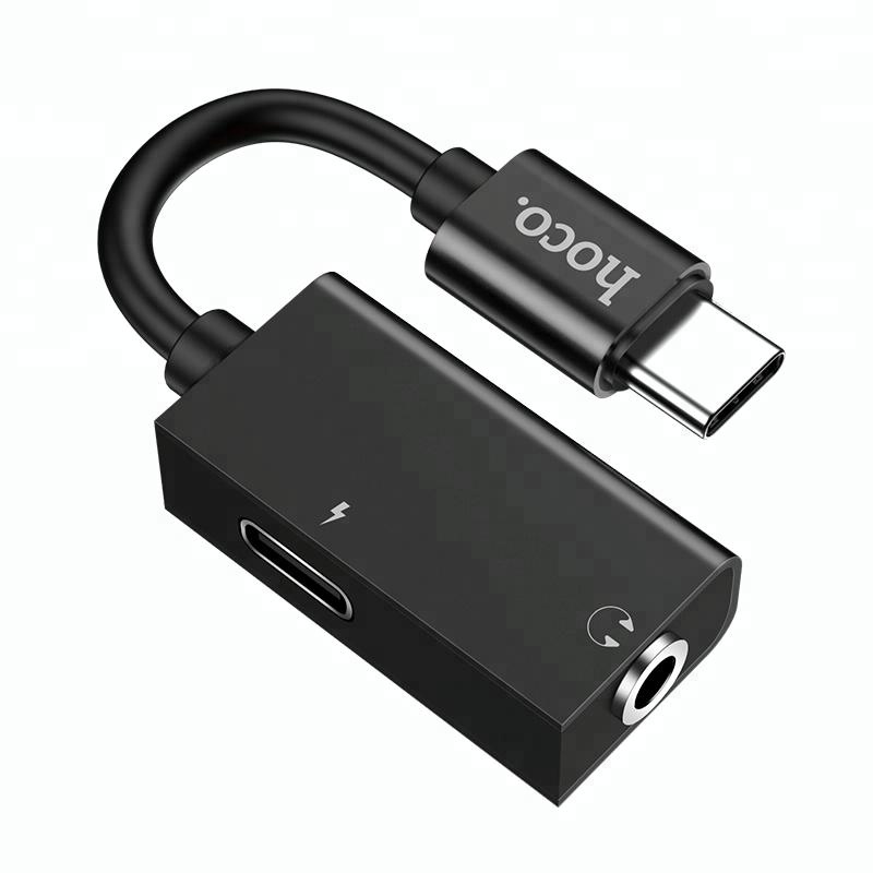 Converter Hoco LS14 Type-C 2 in 1 audio (Black)