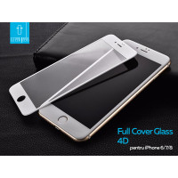 Sticla protectoare iPhone 8 Screen Geeks 4D Full Cover White
