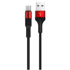 Cablu Borofone BX2 Fast Charging Micro USB (1m) [Black-Red]