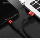 Cablu Borofone BX2 Fast Charging Micro USB (1m) [Black-Red]
