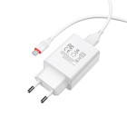 Incarcator de retea Borofone BA21A Long Journey + Cablu Micro USB (QC3.0) [White]