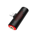 Адаптер Borofone BV7 Lightning  to 3.5mm Jack + Lightning [Black]