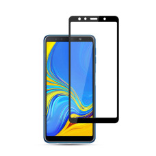 Защитное стекло Samsung A7 (2018) Screen Geeks Full All Glue  (Black) 