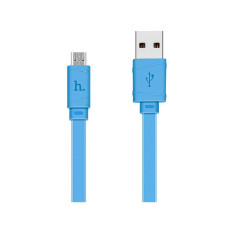 Cablu Hoco X5 Bamboo Micro USB (1m) [Blue]