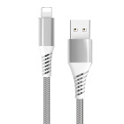 Кабель Screen Geeks Nylon Lightning (1м) [Silver]