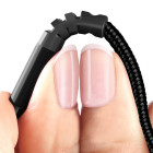 Cablu Screen Geeks Nylon Micro USB (1m) [Black]