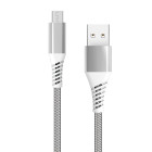 Кабель Screen Geeks Nylon Micro USB (1м) [Silver]