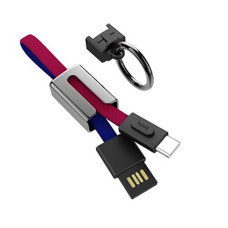 Cablu Hoco U36 Mascot Micro USB (19cm) [Red-Blue]