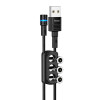 Кабель Hoco U98 3-in-1 Sunway Lightning + Micro USB + Type-C (1.2м) [Black]