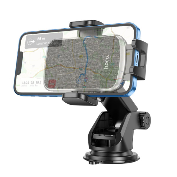 Suport Auto Hoco CA95 Polaris push-type telescopic suction cup car holder [Black]