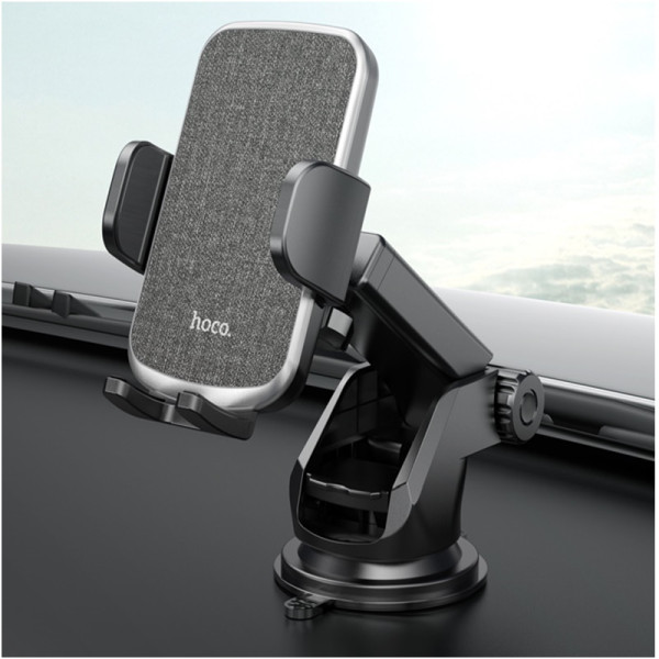 Suport Auto Hoco CA95 Polaris push-type telescopic suction cup car holder [Black]