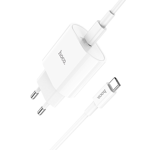 Incarcator de retea Hoco C94A Metro (PD20W) + Cablu Type-C to Type-C  [White]