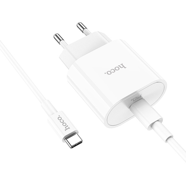 Incarcator de retea Hoco C94A Metro (PD20W) + Cablu Type-C to Type-C  [White]