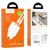 Incarcator de retea Hoco C95A Lineal (PD20W+QC3.0) + Cablu Type-C to Lightning  [White]