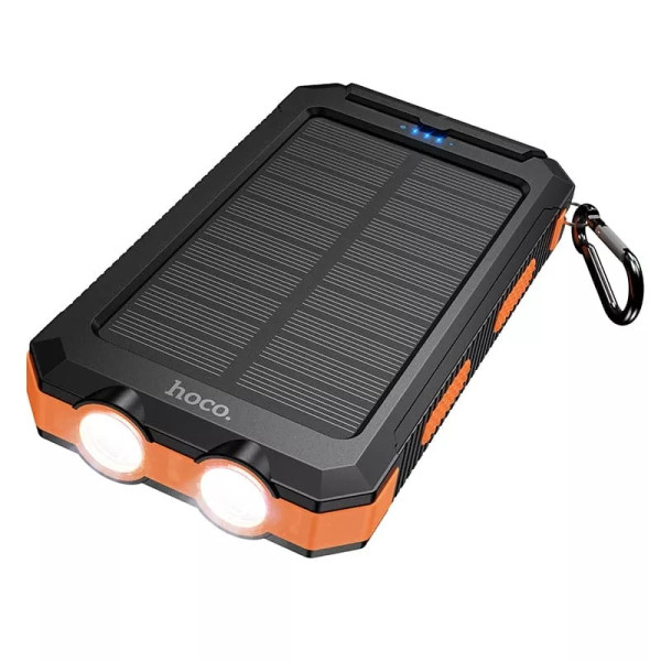 Power Bank Hoco J164 Platinum solar dual lighting power bank(8000mAh) [Black]